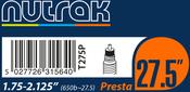 27.5" or 650B x 1.75 - 2.125 Presta inner tube image