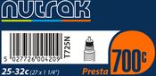 700 x 25 - 32C (27 x 1-1/4 inch) Presta inner tube image