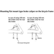 Flat mount calliper to flat mount frame fixing bol
