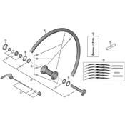WH-RS500-TL-F complete quick release, 133 mm