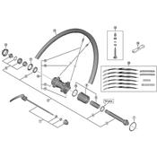 WH-RS500-TL-R right hand spoke, 303 mm, with plug 