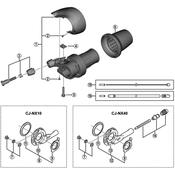 SL-C3000-7 indicator cover &amp; fixing screws, silver