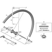 WH-RS100-F complete hub axle, 108 mm