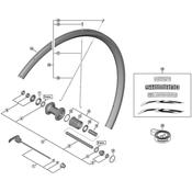 WH-RS100-R complete hub axle, 141 mm