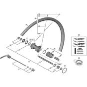 WH-RS300-CL-R complete hub axle, 141 mm