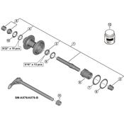 WH-MT501-CL complete hub axle