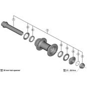HB-R7070 complete hub axle