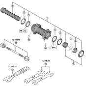 HB-M8110-BS complete hub axle, 110 mm image