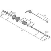 FH-3500 complete hub axle 141 mm image