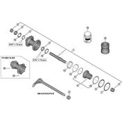 FH-M8110-B complete hub axle, 148mm image