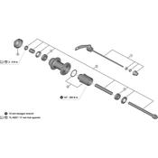 FH-MT500-B complete quick release, 176 mm