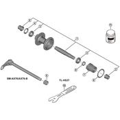 FH-MT410 complete hub axle image
