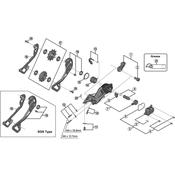 RD-M9000 switch lever unit and fixing plate