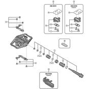 PD-M9100 pedal axle assembly, right hand