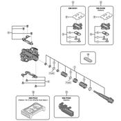 PD-M9100 pedal axle assembly, right hand, for 3 mm