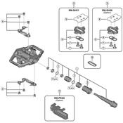 PD-M8120 pedal axle assembly, left hand