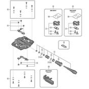 PD-M821 Pedal axle assembly, right hand