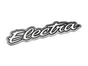 Decal Electra Script Metal Chain Guard Badge Silver