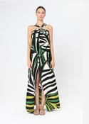 Arggido Halter Neck Maxi Dress - Green image