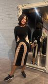 Arggido Black and Camel Dress