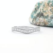 14k White Gold Luxury Diamond Band, From Ireland image