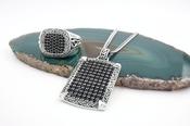 Black Spinel Celtic Ring and Necklace Gift Set, From Ireland image