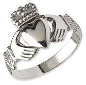 Platinum Claddagh Ring for Men, From Ireland