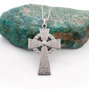 Sterling Silver Celtic Warrior Cross, From Ireland