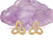 Trinity Knot Diamond Earrings, From Ireland image