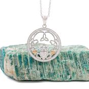 Two Tone Plated Claddagh Necklace, From Ireland