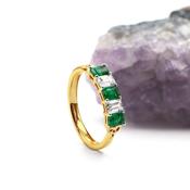 Gold Trinity Eternal Ring - Emerald Cut, From Ireland