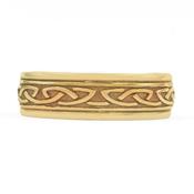 Embossed Celtic Knot Ring With Trims, From Ireland image