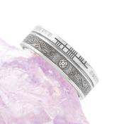 Personalized Diamond Celtic Warrior Ogham Ring, From Ireland