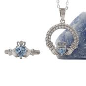Claddagh Birthstone Gift set, From Ireland