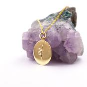 Hand Engraved Gold Initial Necklace, From Ireland