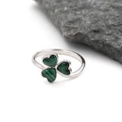 Malachite Shamrock Ring, From Ireland