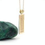 Gold Ogham Name Ingot, From Ireland