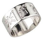 10mm Silver History of Ireland Ring - Original 1970s Design, From Ireland image