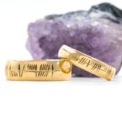 Personalized Ogham Couples Ring Set, From Ireland