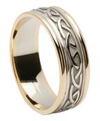 Embossed Celtic Knot Ring With Trims, From Ireland image