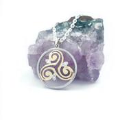Diamond Newgrange Triskele Necklace, From Ireland image
