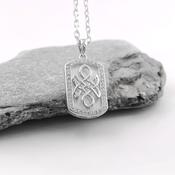Mother of Pearl Celtic Knot Necklace, From Ireland image