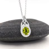 Halo Trinity Knot Necklace, From Ireland image