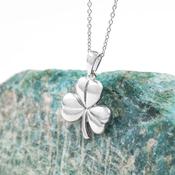Silver Shamrock Necklace, From Ireland