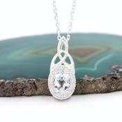 Halo Trinity Knot Necklace, From Ireland image