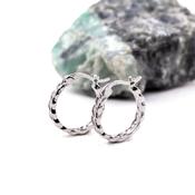 Silver Celtic Hoop Earrings, From Ireland image
