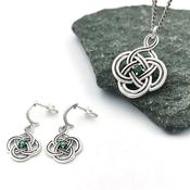 Sterling Silver Oxidised Celtic Knot Gift Set, From Ireland image