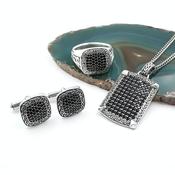 Celtic Necklace, Cufflink and Ring Set, From Ireland image