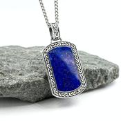 Lapis Celtic Knot Dog Tag, From Ireland image
