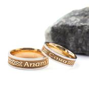 Two Tone Mo Anam Cara Couples Ring Set, From Ireland